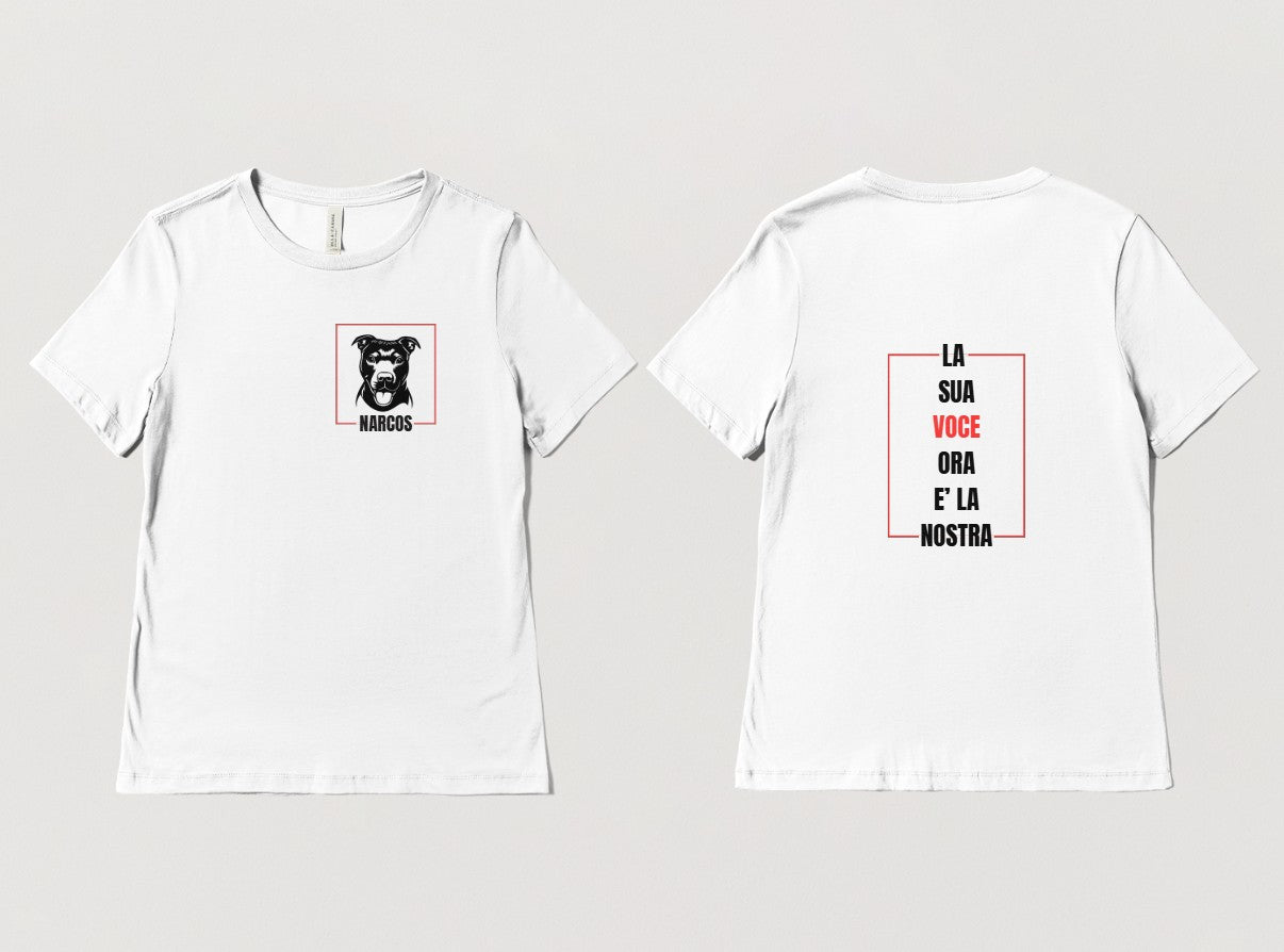 T-shirt bianca NARCOS