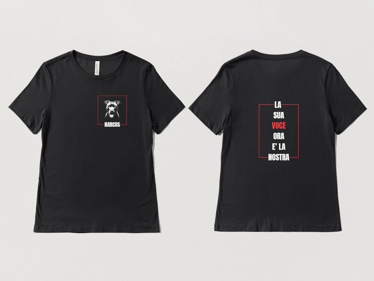 T-shirt nera NARCOS